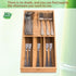 Bamboo Silverware Organizer, Kitchen Drawer Utensil Tray Holder for Spoons, Forks, and Knives