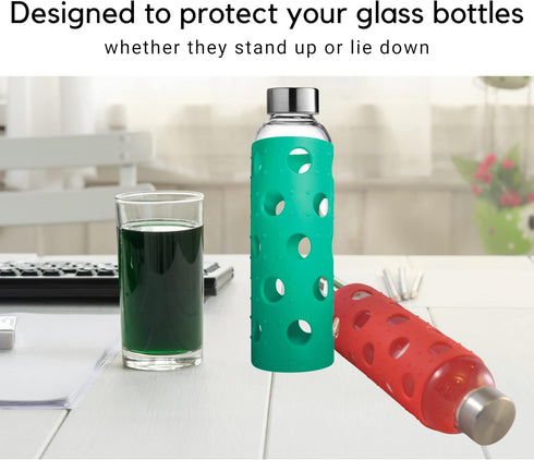 6-Pack Brieftons Silicone Sleeves: Insulated Anti-Slip Protection Covers, Ultra Thick & Durable, Better Than Neoprene