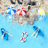 MHYGKTXRA 8 Sets Mini Rowboat Mini Resin Tiny Boat with Oars for Fairy Garden Accessories