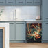 Mandala Dishwasher Magnetic Cover, Beautiful Kitchen Decoration, Self Adhesive Magnet Refrigerator Decal