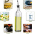 Leaflai 2 Set 2 4 Labels,1 1 (500ml) Olive Oil Dispenser Bottle, Pcs Glass Olive Oil Dispenser and Vinegar Dispenser