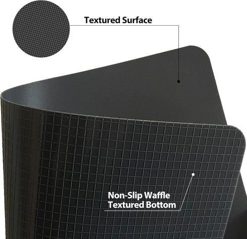 Plastic Cutting Boards for Kitchen, WK Small Flexible Cutting Board Set of 5, Non Slip Cutting Mats for Meat, BPA Free, Dishwasher Safe, Mini Size by WK