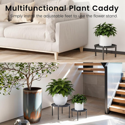 3-Pack Use(10.24" 10.24" 8.66" TOSKING Plant Stands - Heavy Duty Low Plant Stand, No Assembly Required Risers