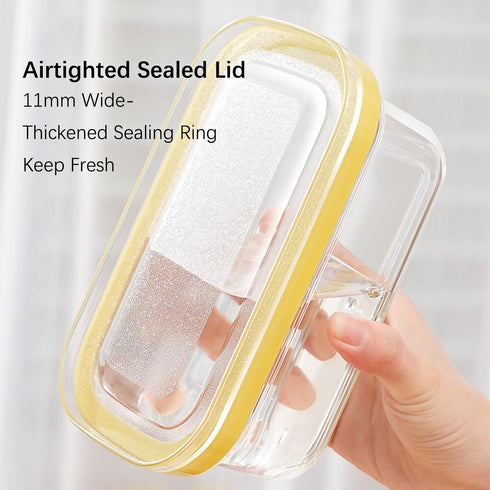 280g UNIVIVO Airtight Butter Slicer Cutter and Keeper - Butter Storage Container Dish with Lid for Fridge, Fresh Butter