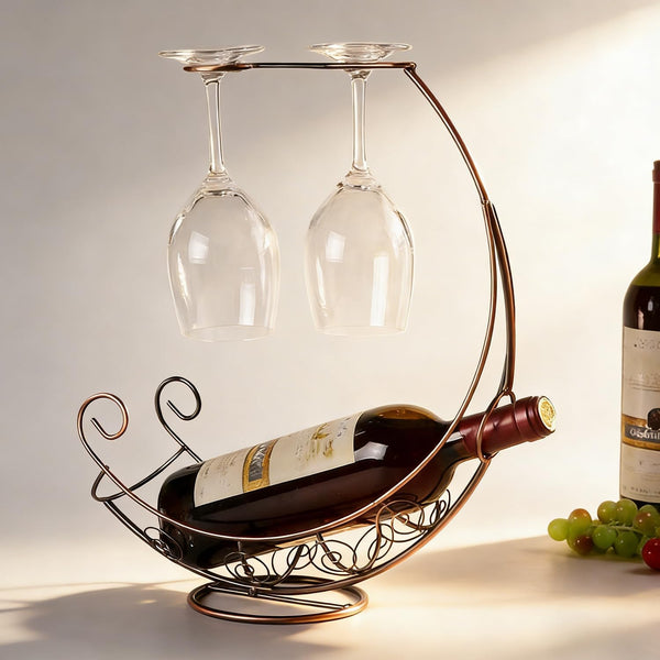 YMTengFei Pirate Ship Red Wine Rack Decoration, Creative Metal Wine Bottle Rack Standing