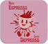More Espresso Less Depresso Coffee Mat, Hot Pink Espresso Bar Accessories for Countertops