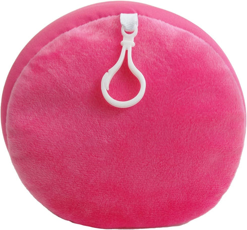 Microbead Bolster Tube Travel Pillow, Compact Neck Roll, Soft Lumbar Support, Pink