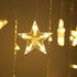138 8 Dazzle Bright Moon Star and Fairy Tale Castle String Lights, LED Muslim Curtain Fairy String Lights, Lighting