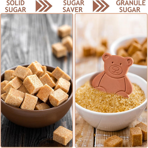 Starrth 2PCS Terracotta Brown Sugar Keeper Bear Brown Sugar Saver and Softener Disc to Maintain Food Moisture