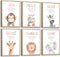 Lhoiplme Nursery Animal Wall Art Decor Safari Bible Verse Poster Christian Nursery Canvas