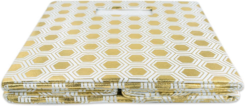 DII Collapsible Polyester Storage Cube, Large Honeycomb Design, Gold