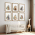 Joocrise Set 6 8x10 Inch Woodland Animal Nursery Wall Art Decor of Baby Boys Room Wall Art Forest Animal Canvas Wall