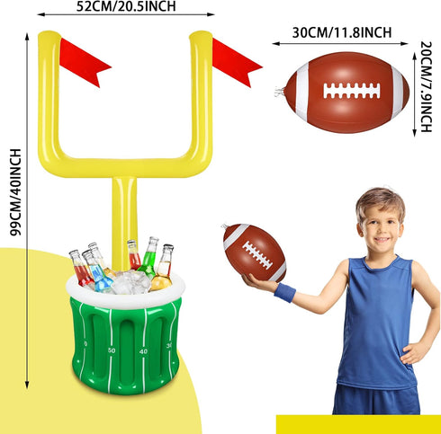Zhanmai Large Inflatable Football Cooler, Drink Holder for Party Supplies & Decorations, Inflatable Serving Bar