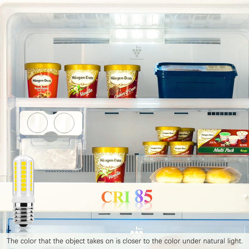 DiCUNO E17 LED Bulb - Under Microwave Oven Lights, Daylight White 5000K, 3W (40W Halogen Replacement) 400LM 120V E17