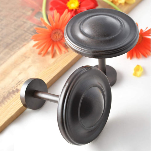 Deco Curtain Tieback Holdback Set of 2 - Spin Medallion Brown Oil Rubbed