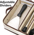 Flatware Utensil Storage Case Box, 6 Adjustable Compartment Organizer with Zipper Lid and Handles for Spoon, Fork,