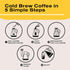 Bean Envy Cold Brew Coffee Maker - 32 oz Glass Iced Tea & Coffee Maker with Silicone Cap & Base