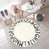 Classroom(40",Black) LIVEBOX ABC Play Room Kids Round Rug for Bedroom, Washable Nursery Rug for Baby, Circle Area Rug