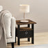 Furinno Modern Side Table, Square Top End Table with Storage Bin, Night