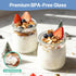 8 Count 6oz 100% Suteck Yogurt Jars - Small Glass Yogurt Cups With Lids, BPA Free, Airtight & Dishwasher Safe! Perfect