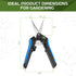 Yieldcropper Hydroponic 2Pack Microtip Straight Blade/Curved Blade Flower Leaf Trimmer Pruning Shears