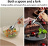 Salad Server Set, 4 Pieces Stainless Steel Salad Serving Set, Salad Spoon, Fork, Dishwasher Safe