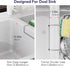 SWTYMIKI Sponge Holder for Kitchen Sink - Movable Kitchen Caddy with M Shape Hook, Stainless Steel Hanging Sponge Caddy