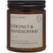 Coconut & Sandalwood Candles | Arctic Wicks Non Toxic Coconut Beeswax Candles | Natural Coconut Beeswax 9oz Amber Jar | Candles Wax Non-Toxic Clean Burn 100% USDA Certified Biobased