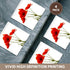 3dRose CST_217331_3 Delicate Red Poppies Vector Ceramic Tile Coasters, Set of 4