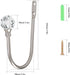 Curtain Holdback, 2pcs Wall Mounted Drapery Tiebacks with Clear Crystal Ball, Heavy Duty Metal Decorative Curtain