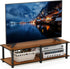 Furinno Just No Tools Wide Television Stand, Light Cherry with Black Tube