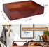 Gtencemen Bamboo Napkin Holder for Kitchen Table Bathroom Paper Towel Holder Farmhouse Flat Napkin Holders Brown Guest