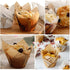 200pcs Tulip Cupcake & Muffin Tins Liners, Nature and White 2 Standard Newspaper Pattern Paper Baking Cups