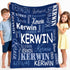 ICELIETE Ships Next Day, Personalized Blankets for Kids Custom Blanket with Name