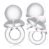 ULTNICE 50 Pack Newborn Pacifiers Acrylic Baby Shower Favors DIY Baby Accessories Mini Pacifiers for Shower Games