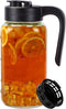 Mason Jar Pitcher with Tea Filter, Airtight & Leakproof Glass Pitcher with