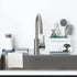 Countertop YOHOM Sink Brush Holder for Kitchen Sink Sponge Caddy Organizer Plastic Dish Scrubber Holder with Dividers