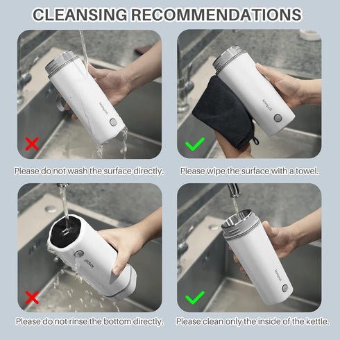Travel Electric Kettle, Fast Water Boil Small Portable Kettle, Stainless Materials Automatic Shut off Tea Pot, Dry