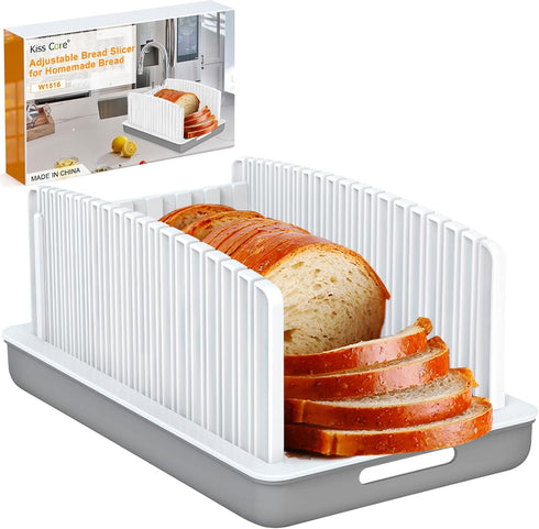 Kiss Core Upgrade Bread Slicer for Homemade Bread, Bread Slicer Guide Adjustable