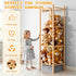 WORLDMX 57In Stuffed Animal Storage with Toys Tray, Large Wooden Stuffy Plushies Storage Holder Extra Large Capacity