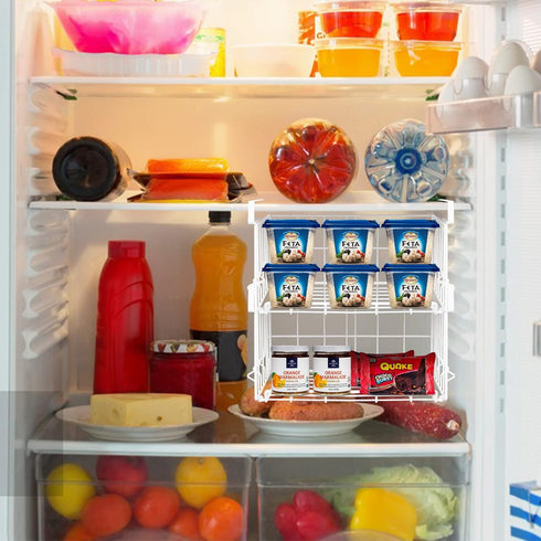 Resulzon 2Pack, Under Shelf Basket Storage Steel Under Shelf Hanging Wire Baskets Shelves for Laundry Room Kitchen Desk