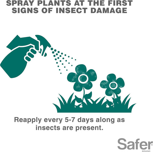 5118-6 Safer Insect Killing Soap Concentrate - Insecticidal Soap for Plants - Kills Aphids, Whiteflies, Thrips, Spider