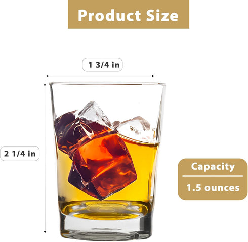 Lily's Home 1.5oz Acrylic Shot Glasses, Premium Clear Reusable Cups for Liquor, Jello Shots, Tasting, Dipping