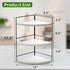 3-Tier Countertop Counter ZGO Bathroom Organizer - & Corner Organizer, Makeup & Skincare Storage, Kitchen Shelf - White