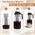 Cold Brew Coffee Maker, 64 oz Wide Mouth Mason Jar Pitcher with Stainless Steel Filter, Airtight & Leak-Proof