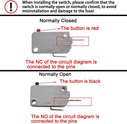 KW3A Microwave Oven Door Switch, 16A 125/250V, Door Interloc (2 Normally Open, 1 Normally Closes)