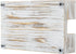 MyGift Shabby White Washed Solid Wood Bathroom Counter Paper Towel Holder, Disposable Napkin Dispenser for Vanity Tray