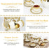 Set, Set 20 Set, Sets Sets Deco,1000ML Porcelain Tea Large Ceramic Tea for Adults with Metal Holder, Pcs European Tea