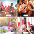 Party Essentials 20 Count Hard Plastic 5 oz Champagne Flutes, Neon Pink