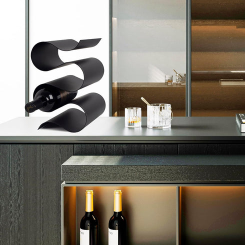 Countertop, Decor-5 Wine Rack Freestanding Creativity Modern Small Wine Holder, Tabletop Wine Stand for Kitchen Wine